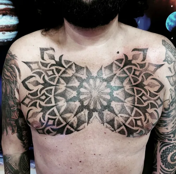 Tatuagem estilo Pontilismo