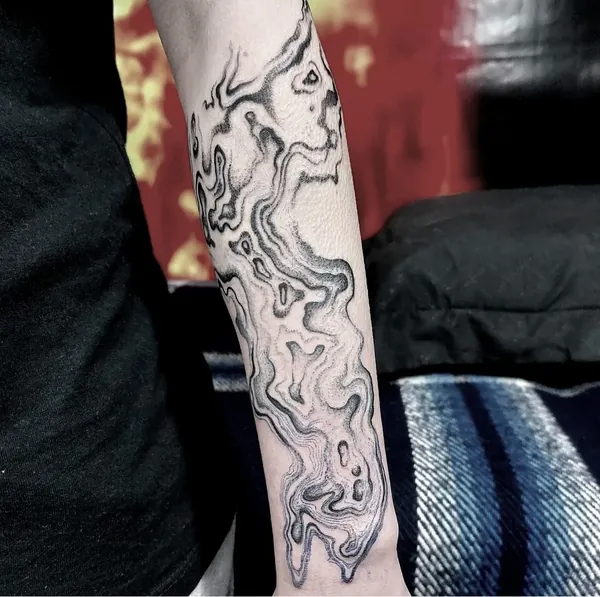 Tatuagem estilo Suminagashi